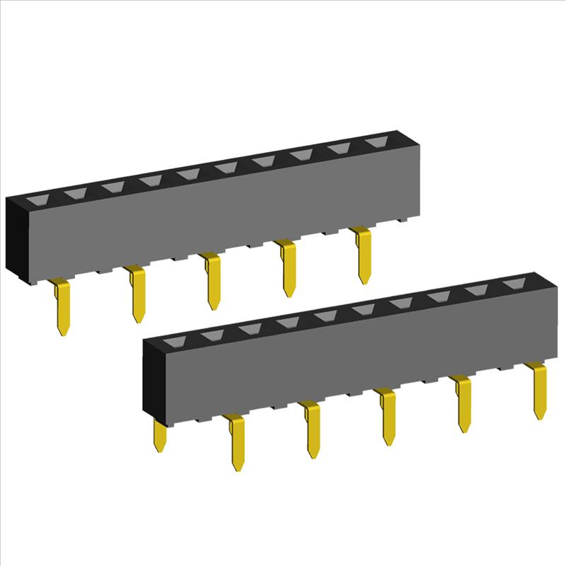 2.54mm PCB Socket Single Row & Double Rows Bottom Entry Dip Type.(H=5.0)